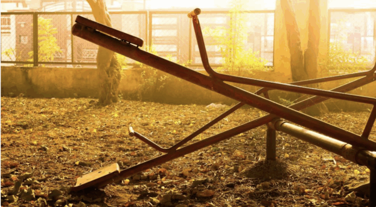Seesaw in the park