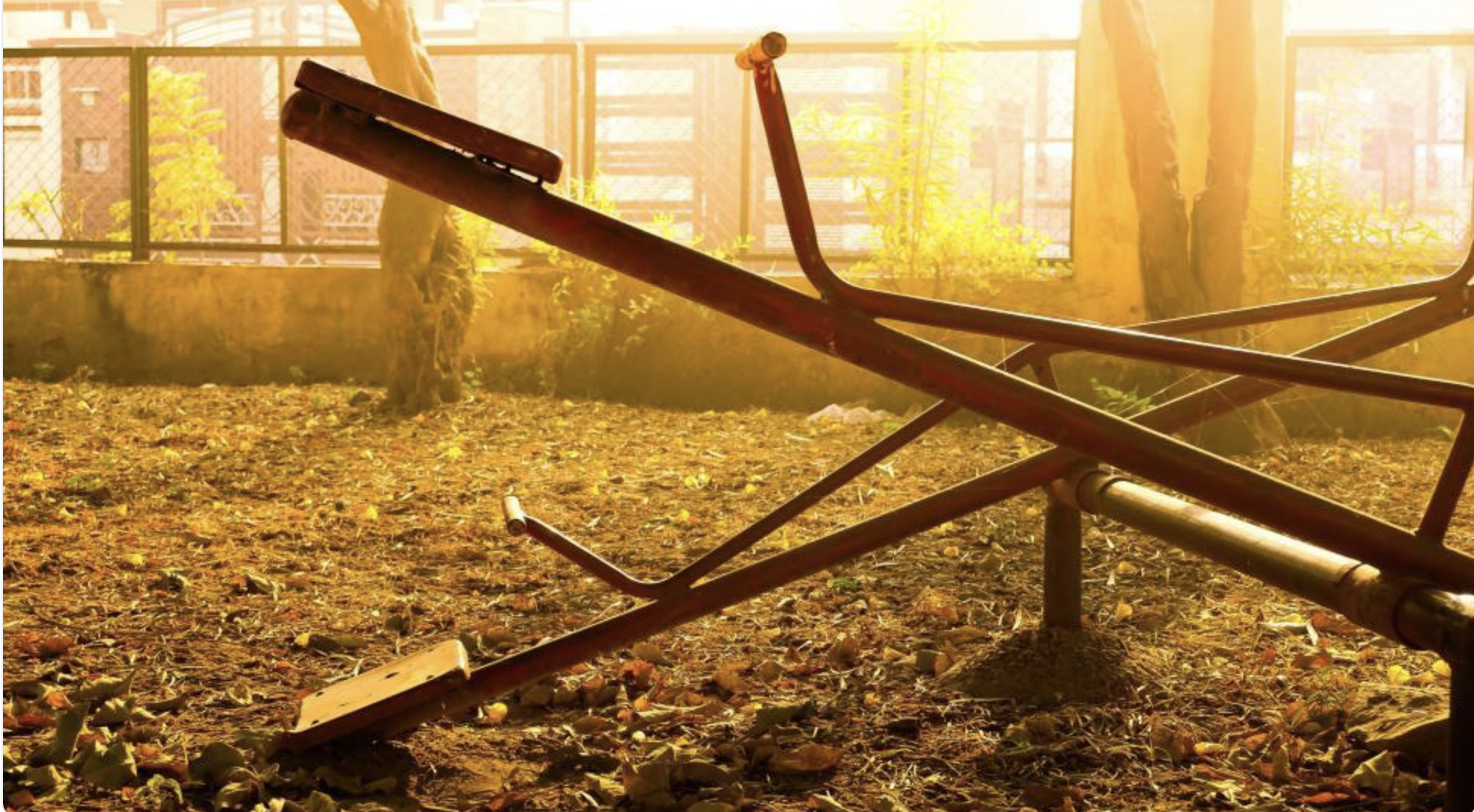 Seesaw in the park