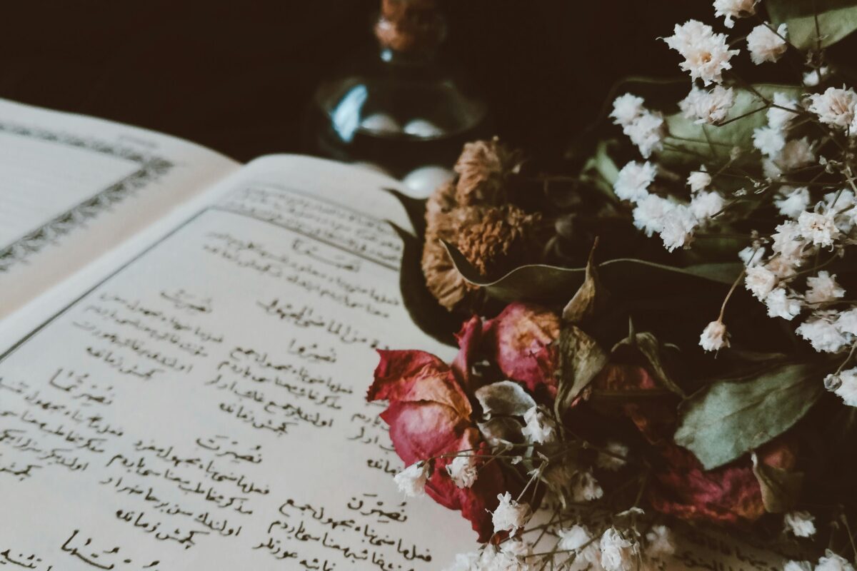 Dried Flowers on Top of Paper