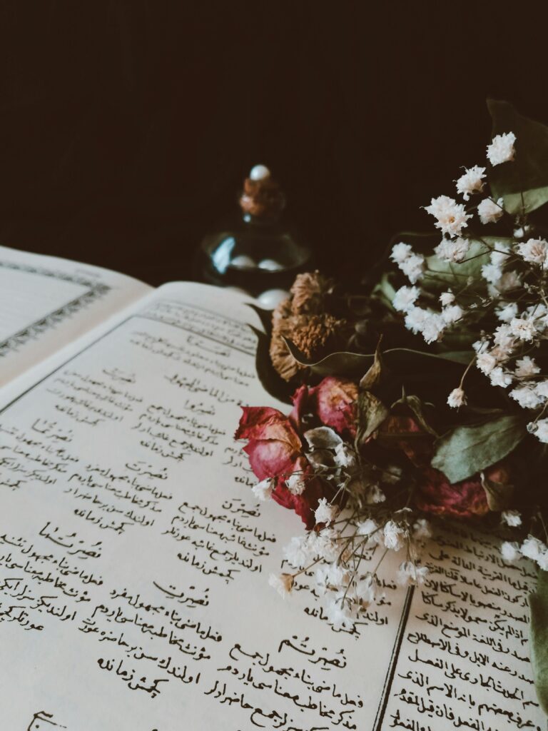 Dried Flowers on Top of Paper