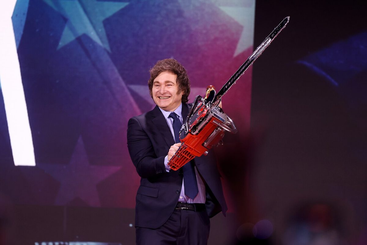 President of Argentina Javier Milei speaking at the 2025 Conservative Political Action Conference