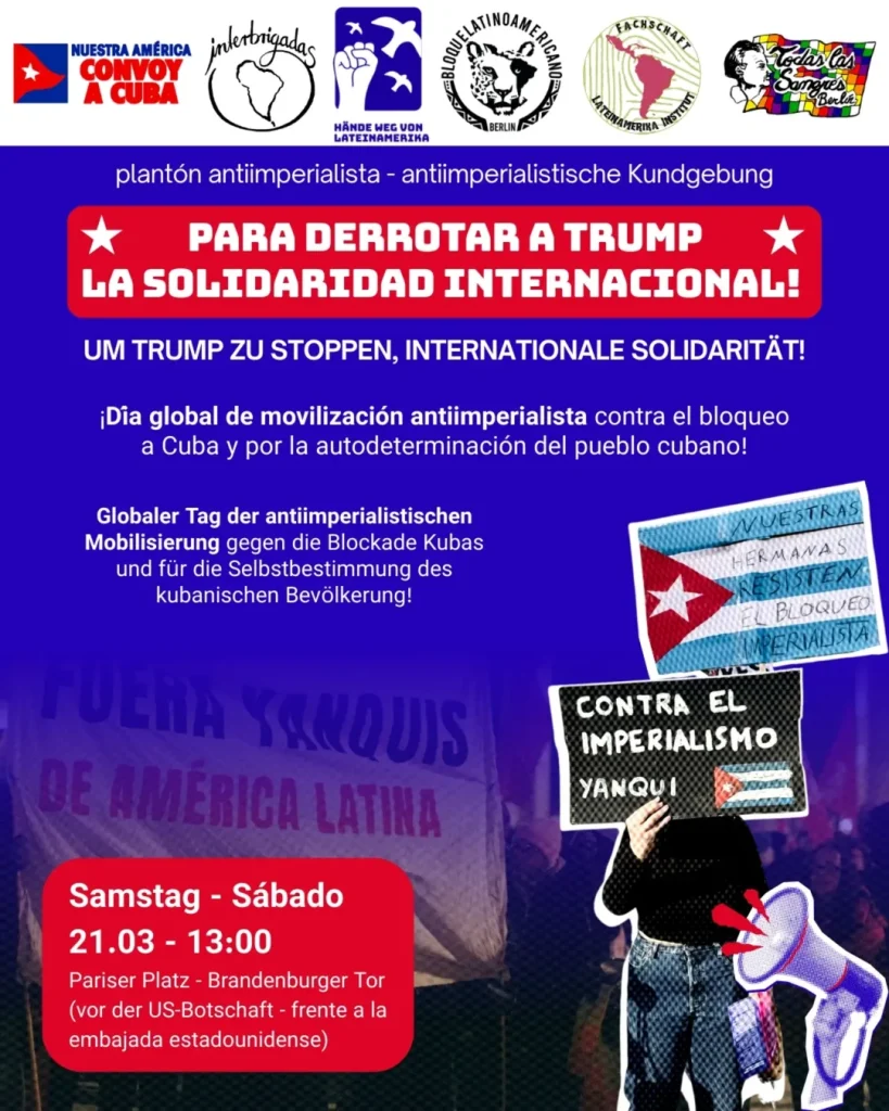 Bloque Latinoamericano in solidarity with Cuba