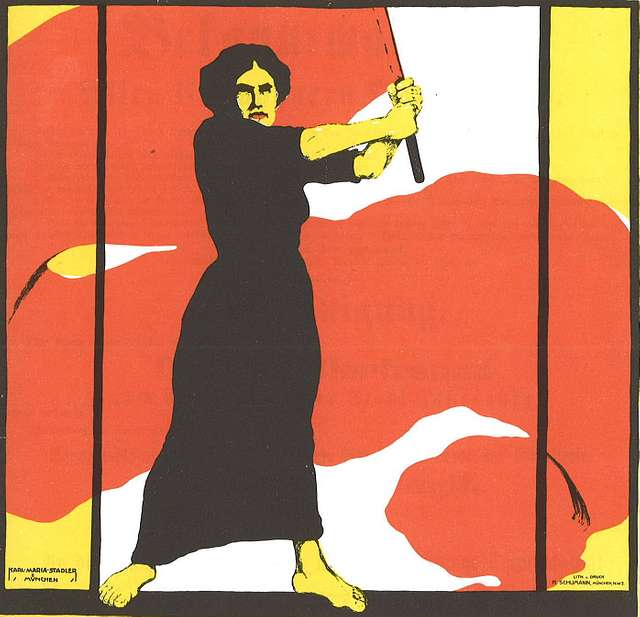Poster for Women's Day, March 8, 1914, demanding voting rights for women